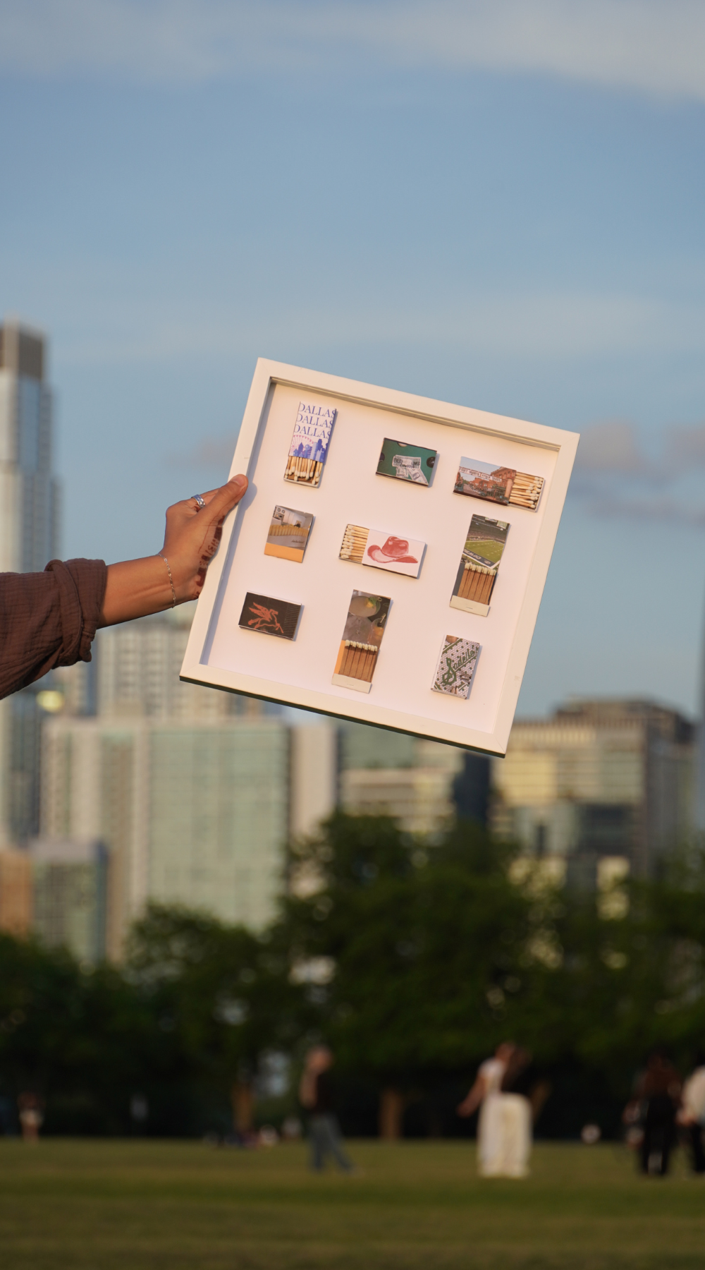 Dallas shadowbox held outdoors