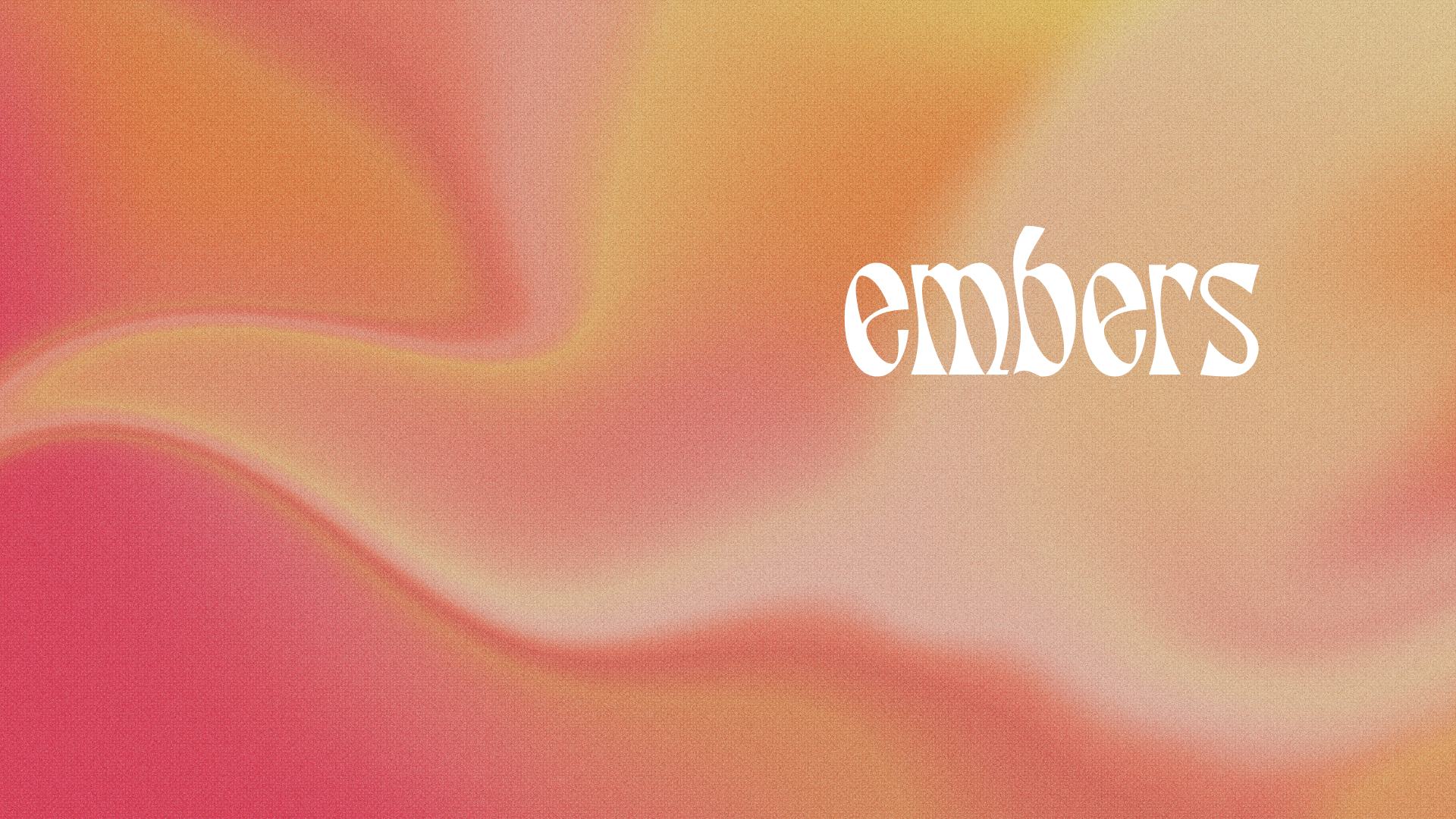 Embers pink and orange gradient brand artwork