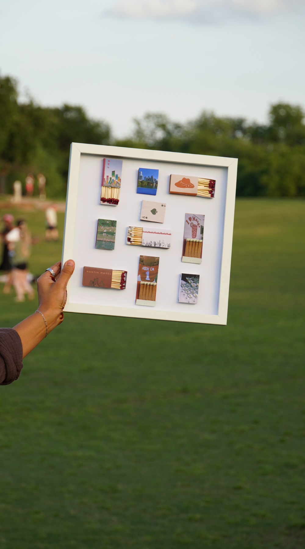 Austin shadowbox held outdoors