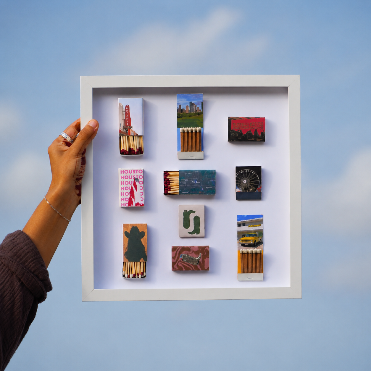 Houston shadowbox held outdoors